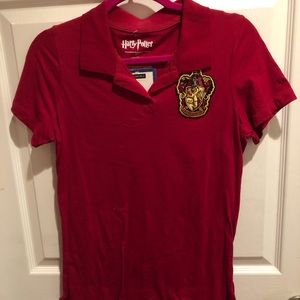 Harry Potter Polo Shirt Large Maroon Gryffindor